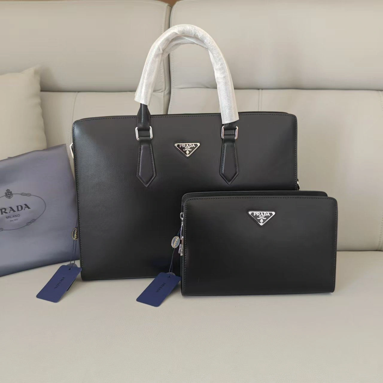 Mens Prada Clutch Bags TechFriendly 92350