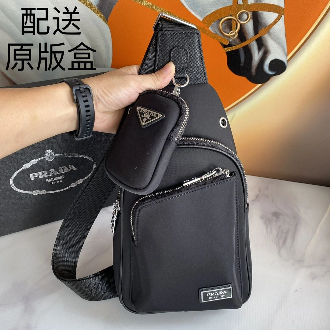 Mens Prada Waist Chest Packs Chic 92321