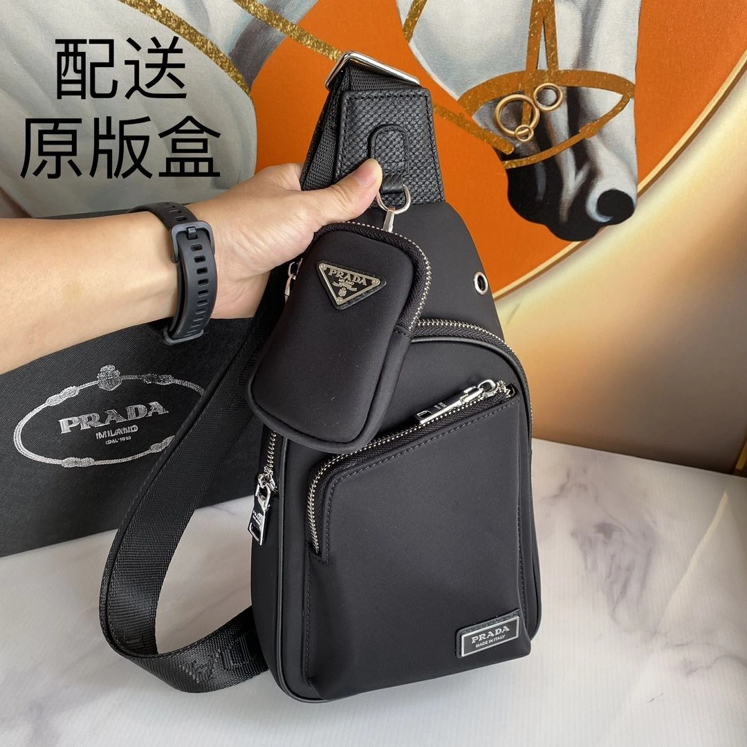 Mens Prada Waist Chest Packs Chic 92321