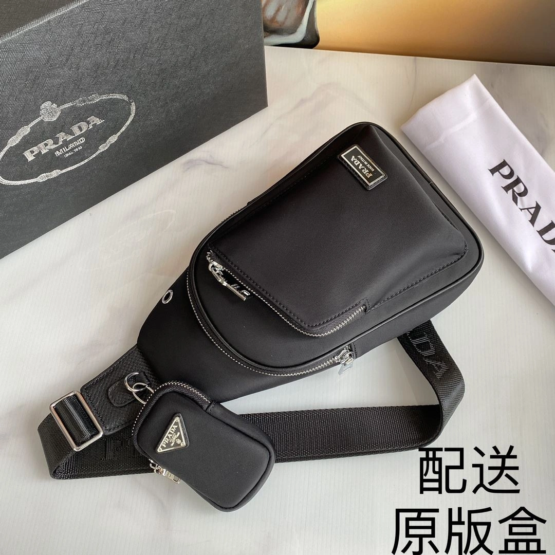 Mens Prada Waist Chest Packs Chic 92321