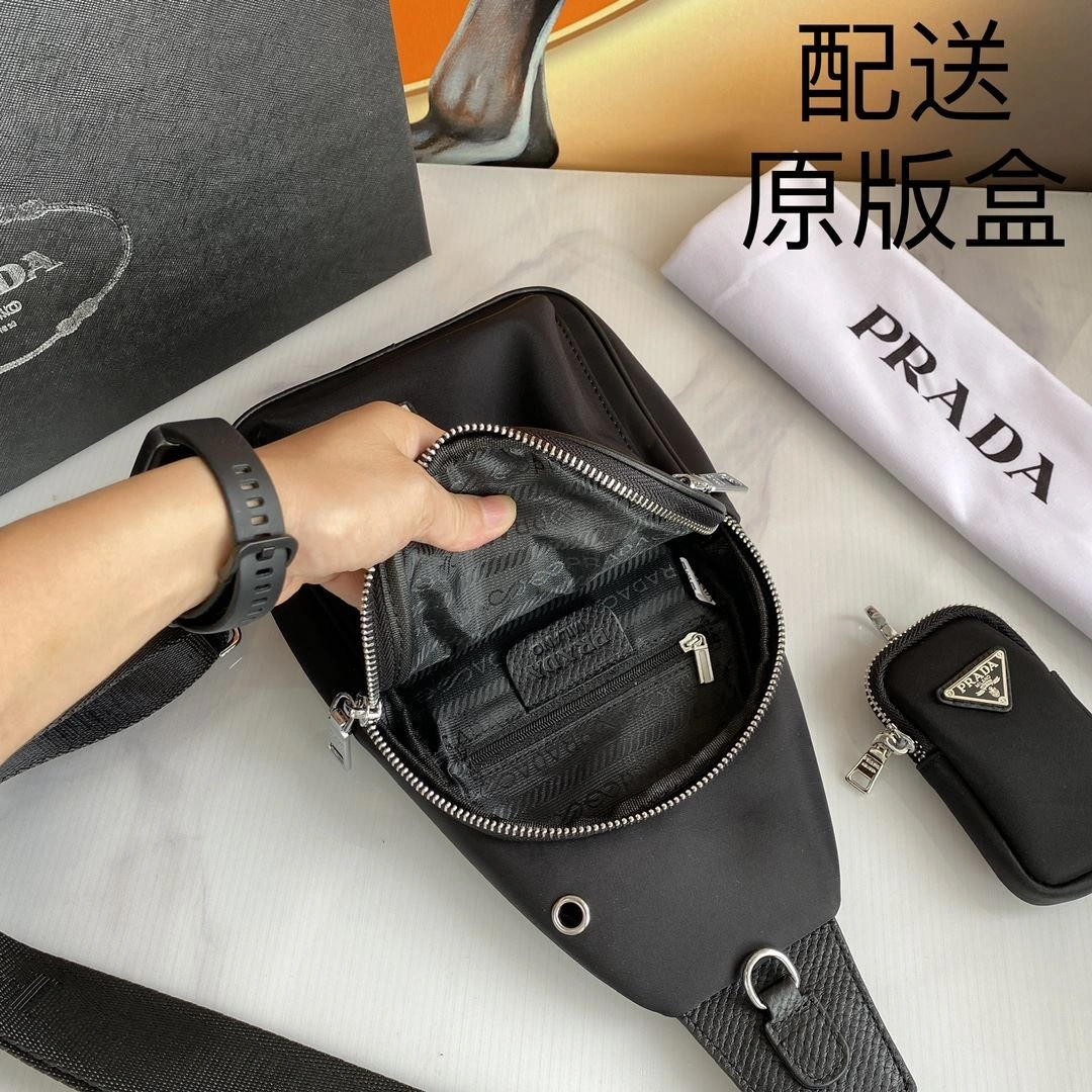 Mens Prada Waist Chest Packs Chic 92321