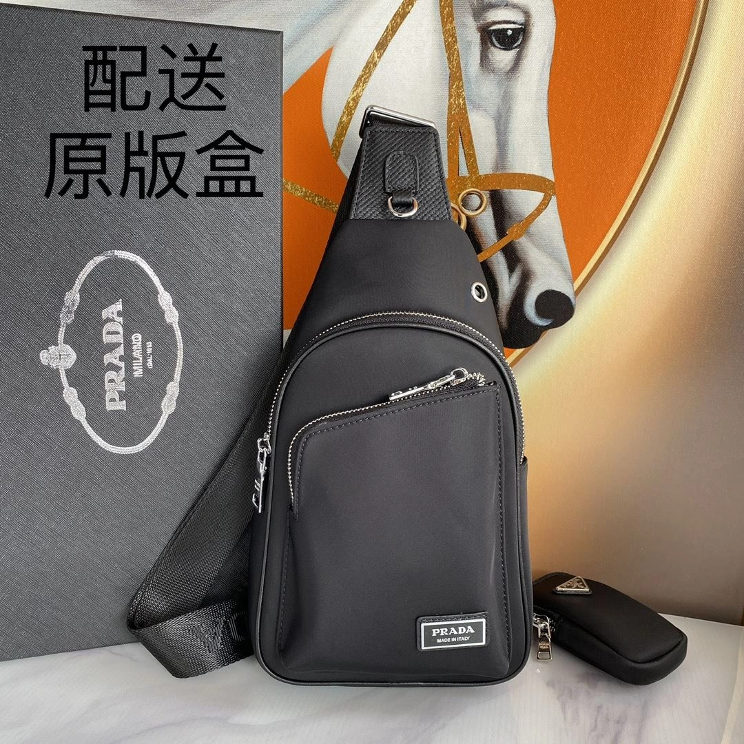 Mens Prada Waist Chest Packs Chic 92321