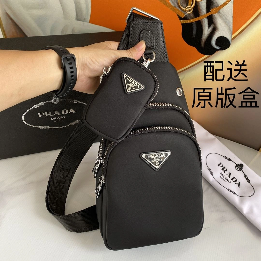 Mens Prada Waist Chest Packs Trendy 92325