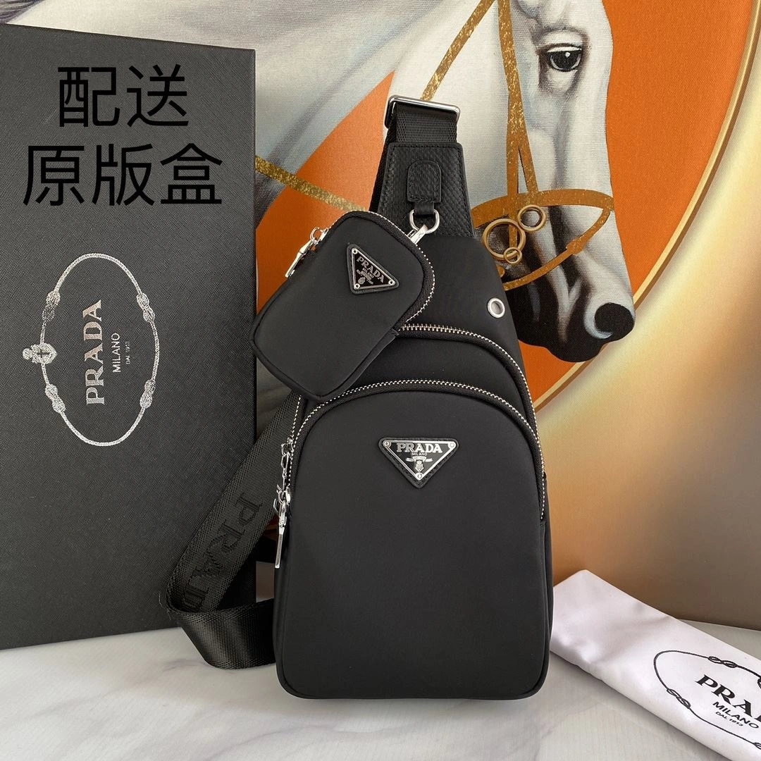 Mens Prada Waist Chest Packs Trendy 92325