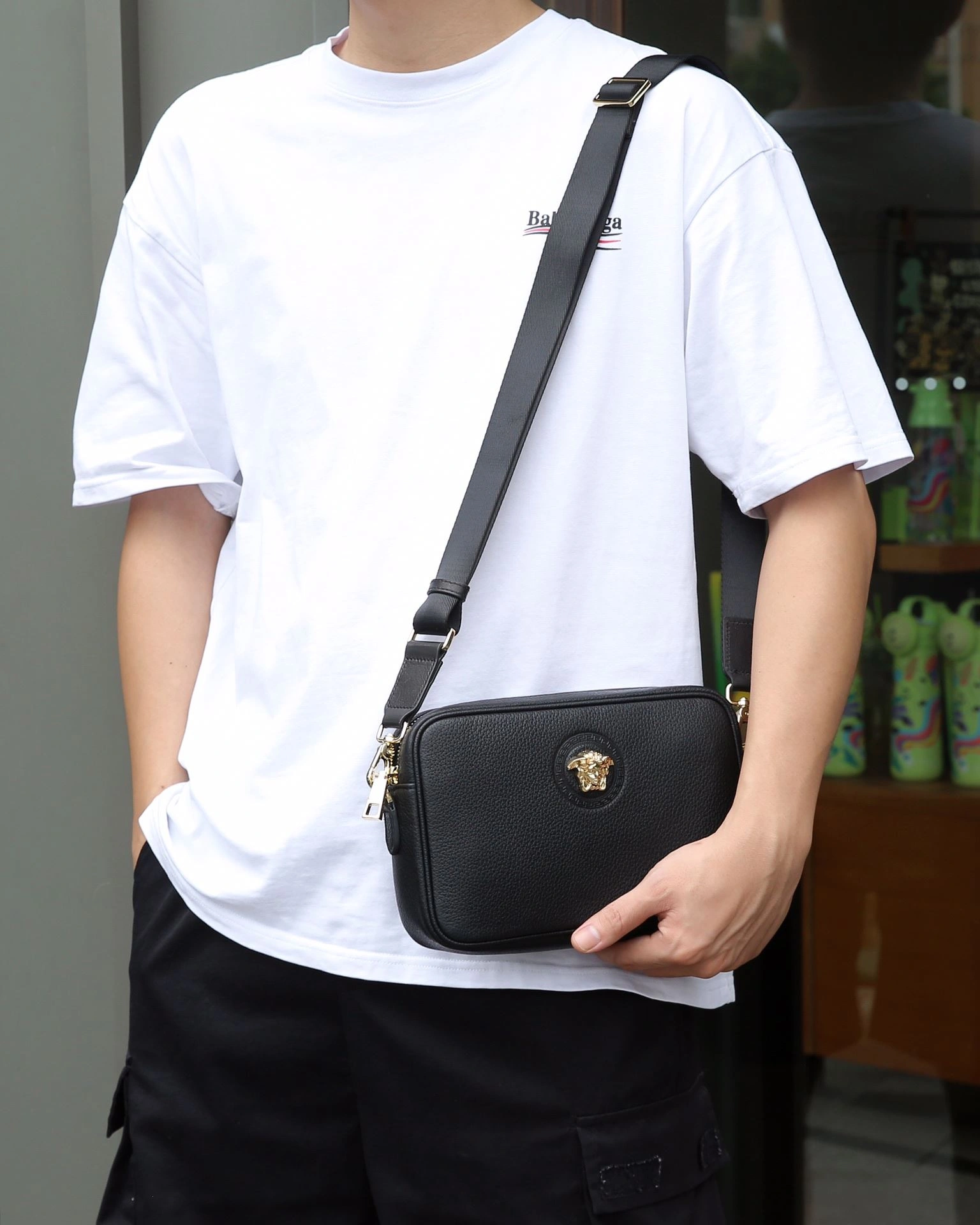Soft Mens Versace Satchel Bags 92277