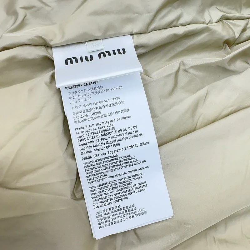 Lightweight Miu Miu Down Jackets 164903