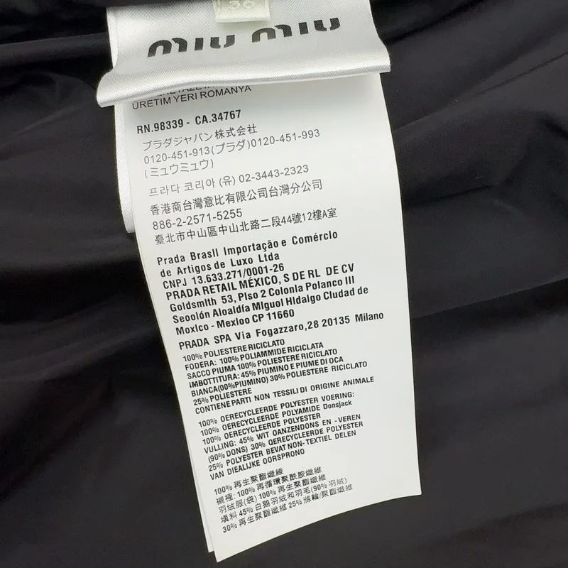 Durable Miu Miu Down Jackets 164940