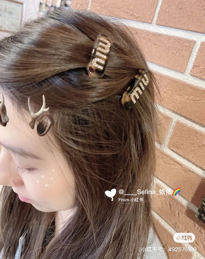 Supportive Miu Miu Hairpins 213415