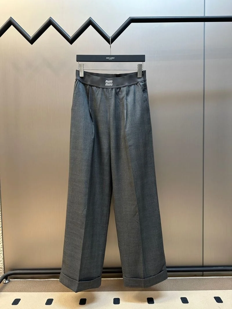 Miu Miu Long Pants Stylish 163653
