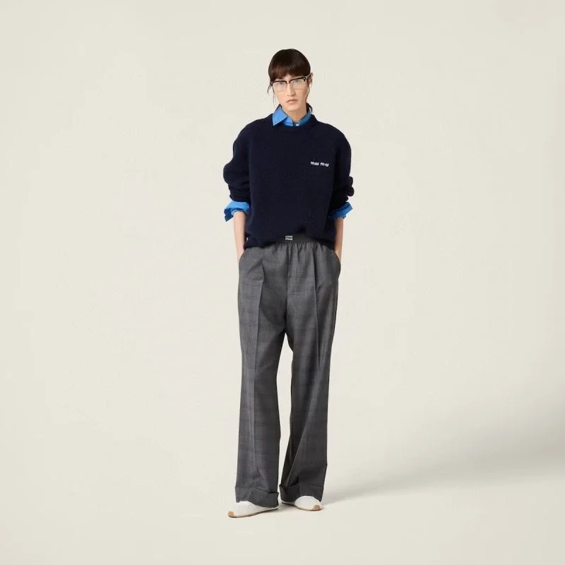 Miu Miu Long Pants Stylish 163653