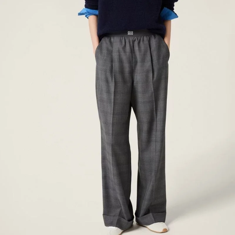 Miu Miu Long Pants Stylish 163653