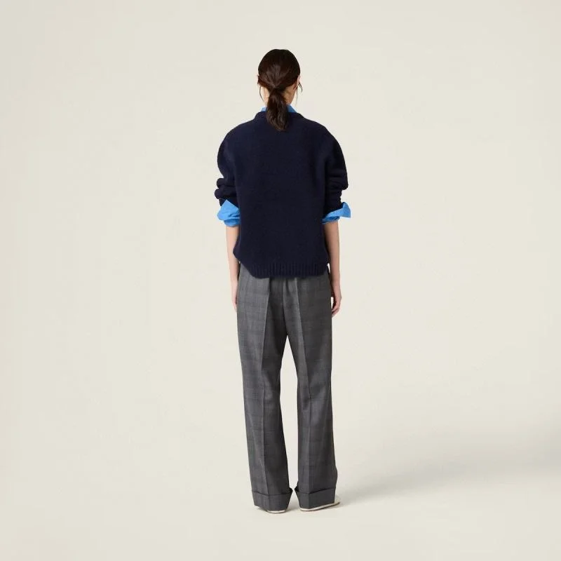 Miu Miu Long Pants Stylish 163653