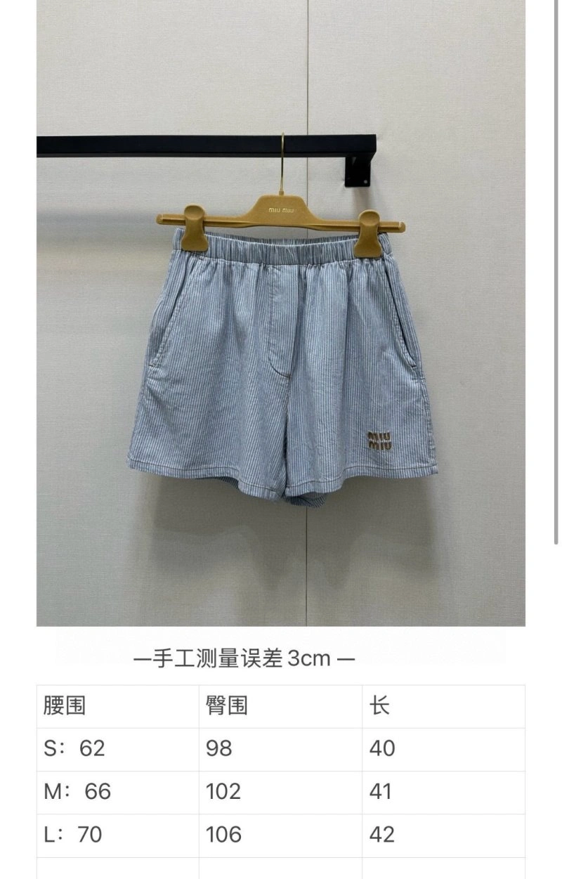 Effortless Miu Miu Short Pants 148710