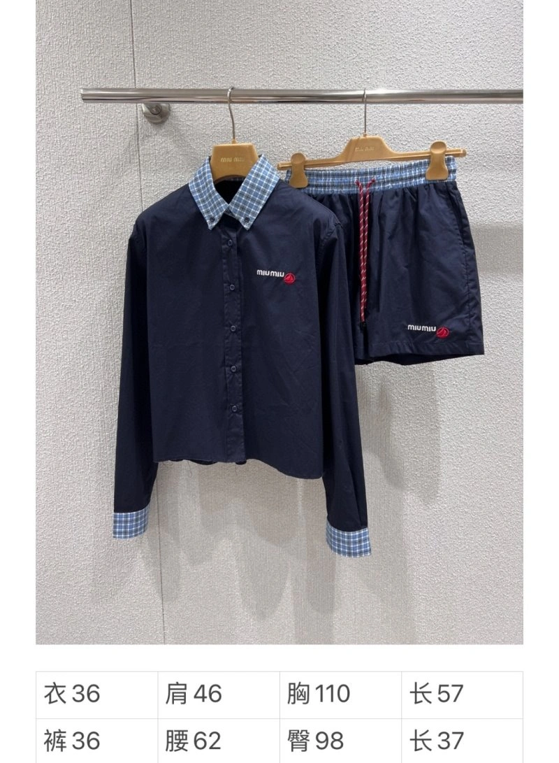 Miu Miu Short Suits DailyWear 156244