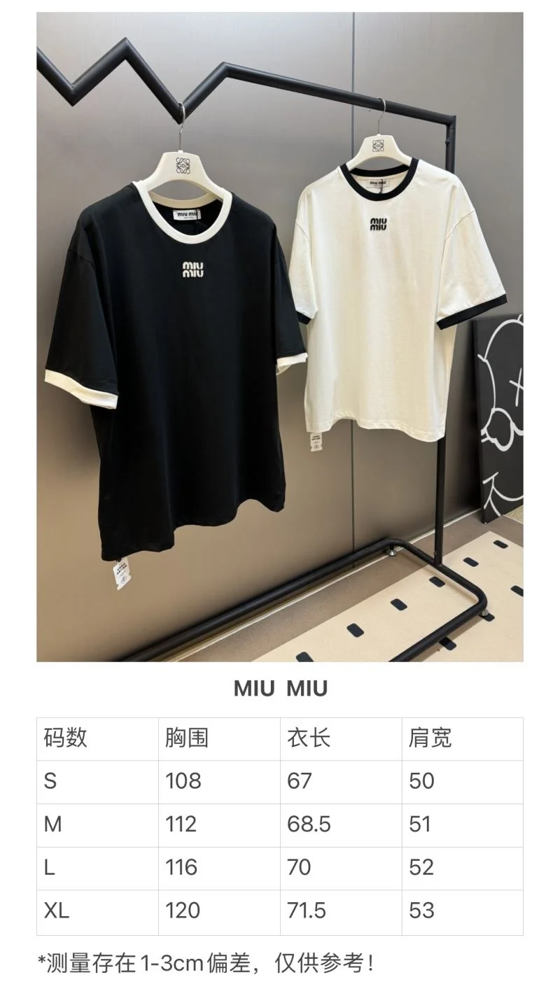 ComfortFit Miu Miu T-Shirts 163549