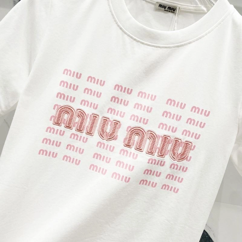 Miu Miu T-Shirts Durable 162456