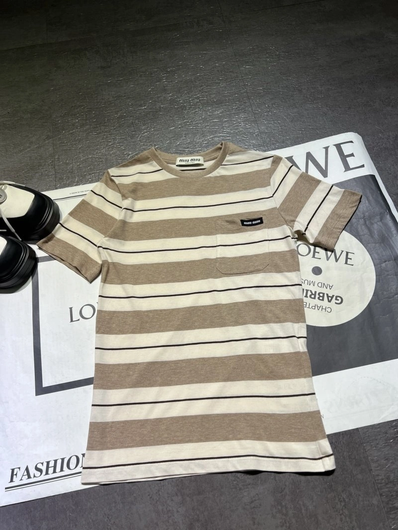 Miu Miu T-Shirts Durable 156204