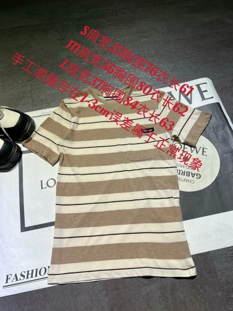 Miu Miu T-Shirts Durable 156204