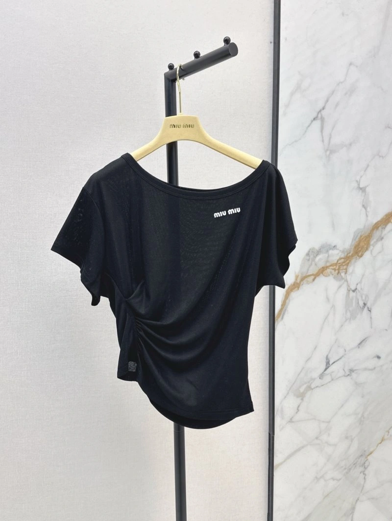 Miu Miu T-Shirts Breathable 148513
