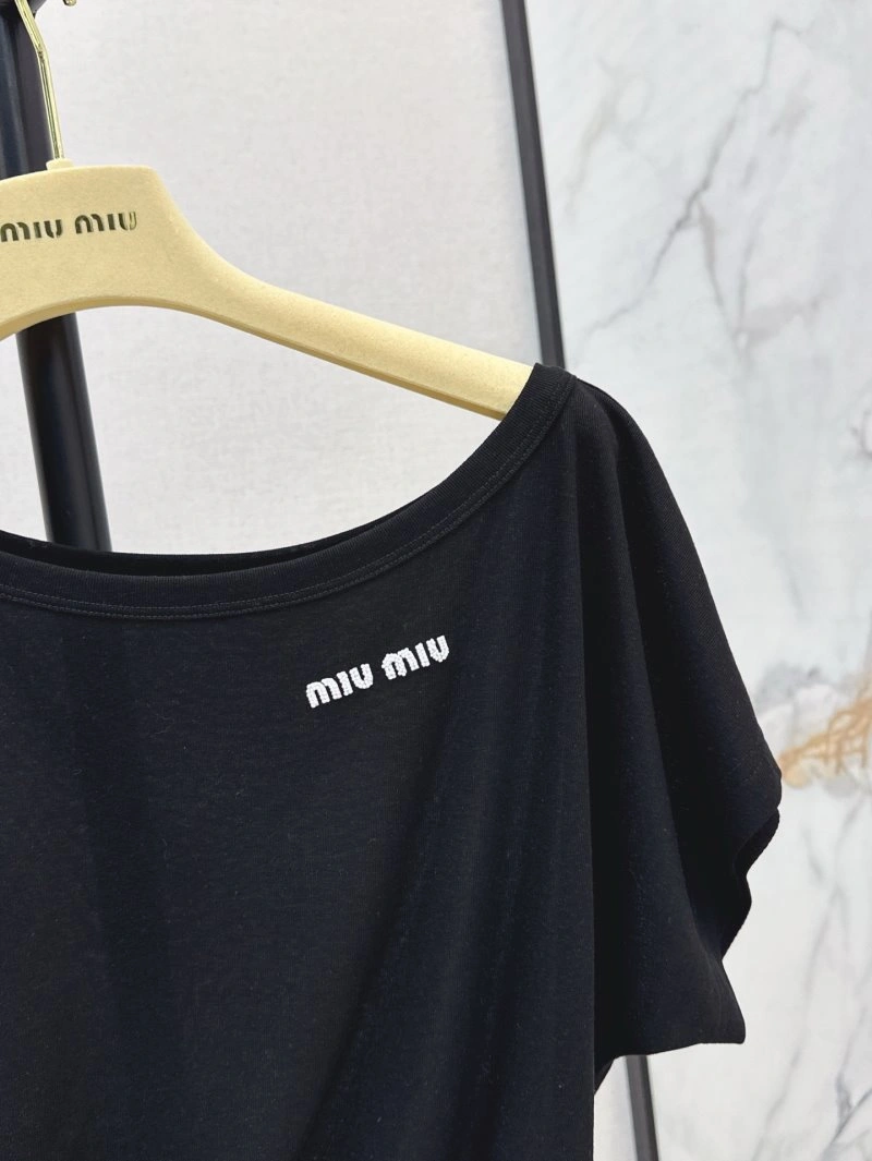 Miu Miu T-Shirts Breathable 148513