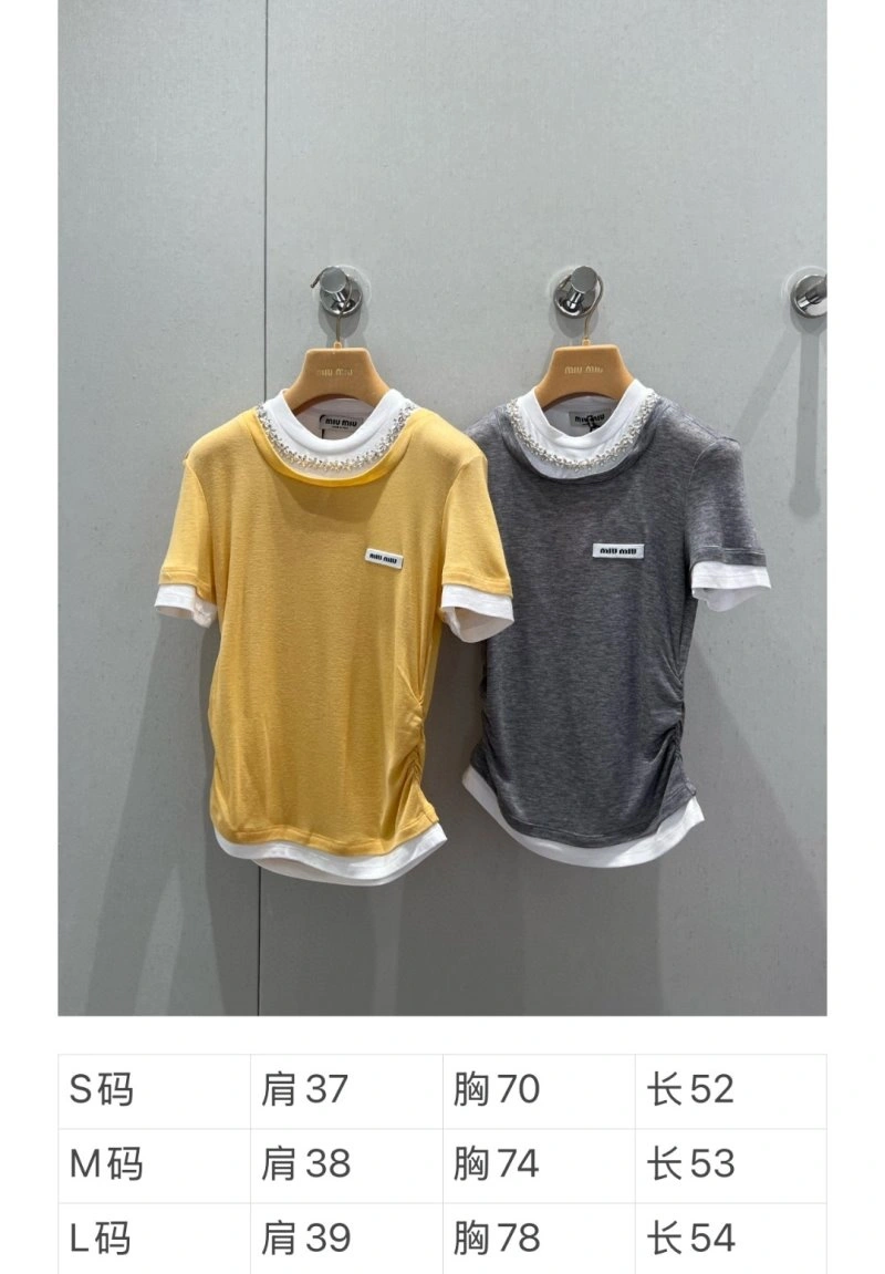 Miu Miu T-Shirts Minimalist 148468
