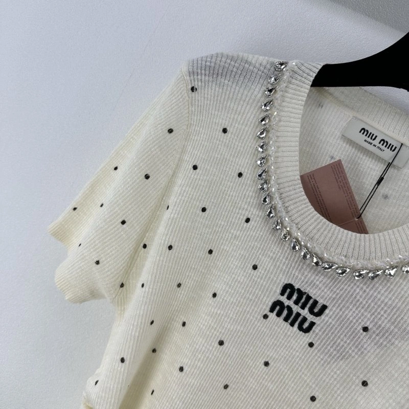 Miu Miu T-Shirts Durable 148443