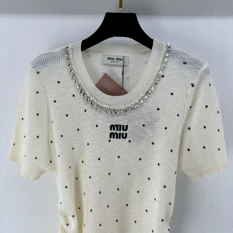 Miu Miu T-Shirts Durable 148443