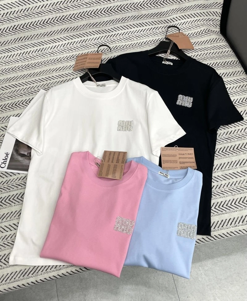 Miu Miu T-Shirts Comfortable 154441