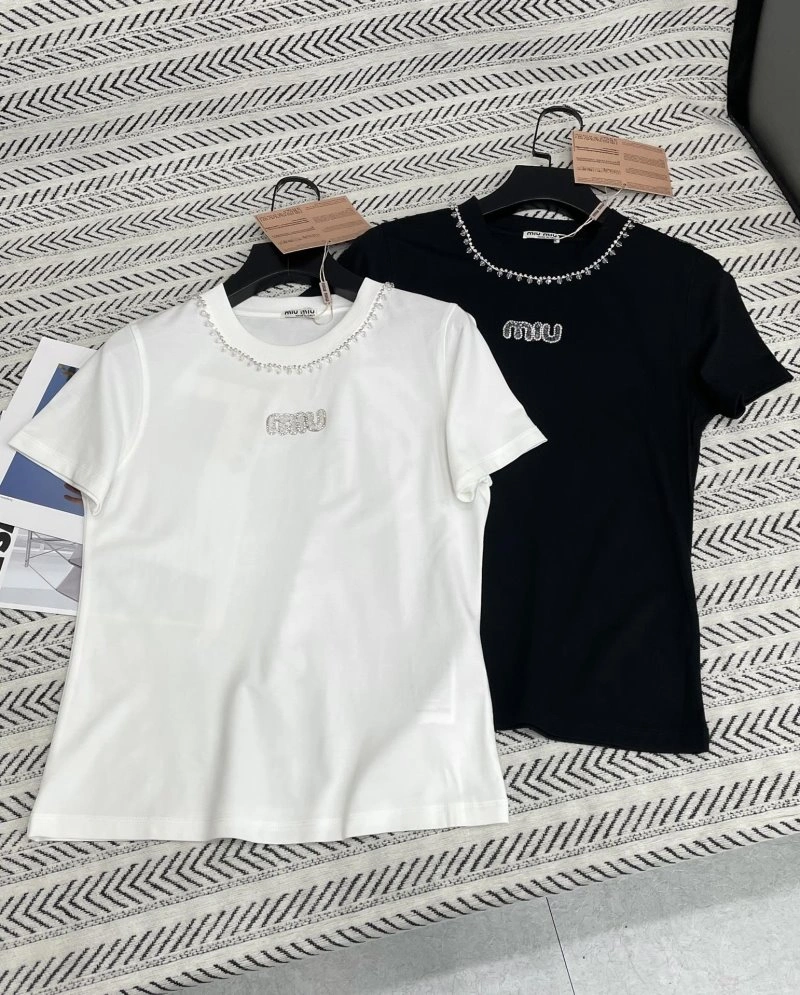 Miu Miu T-Shirts Durable 154412