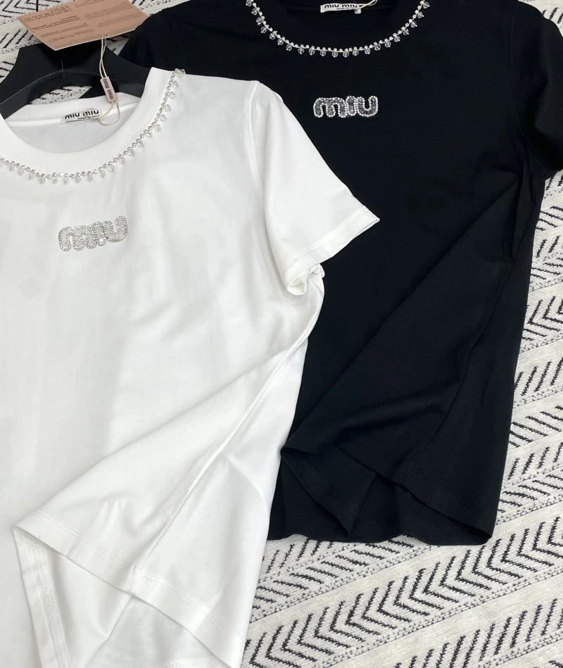 Miu Miu T-Shirts Durable 154412