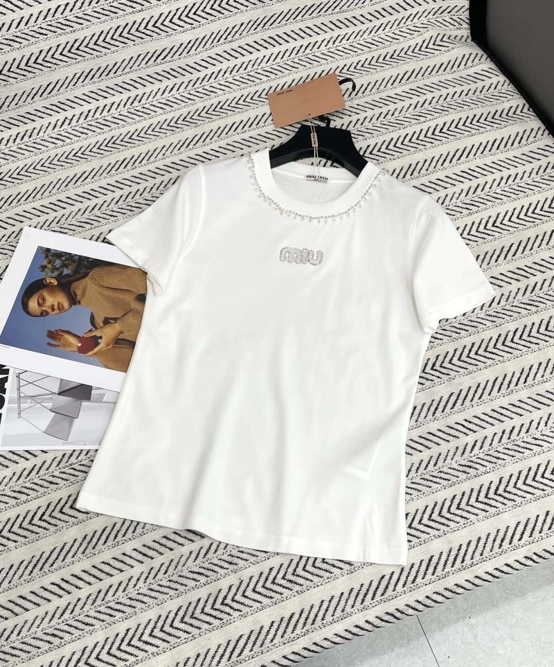 Miu Miu T-Shirts Durable 154412
