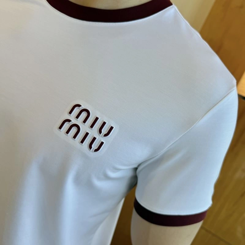 Miu Miu T-Shirts SmoothTexture 159080