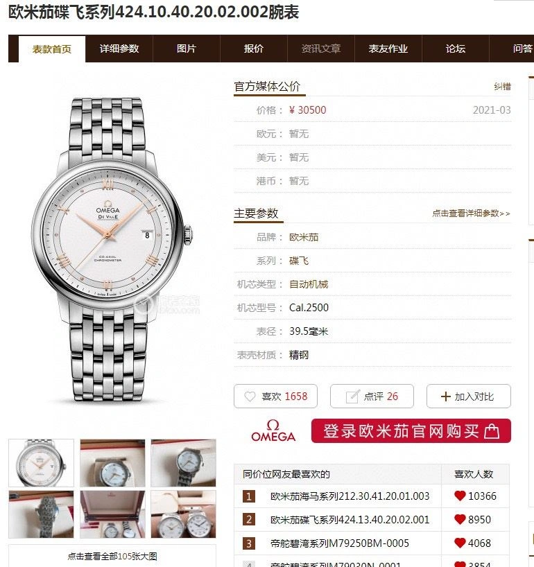 OMEGA Watches Premium 191786