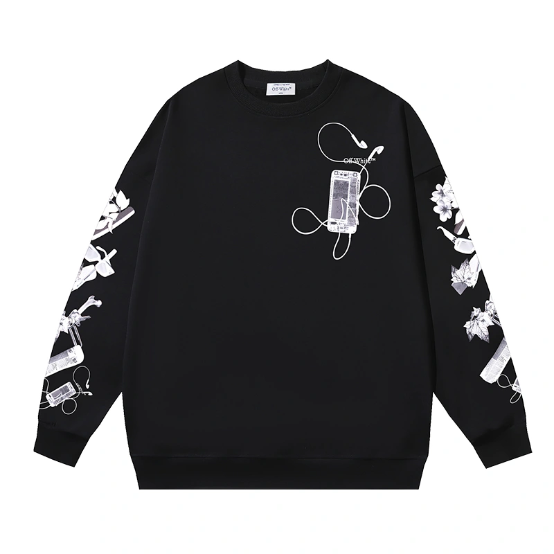 Sporty Off White Hoodies 146785