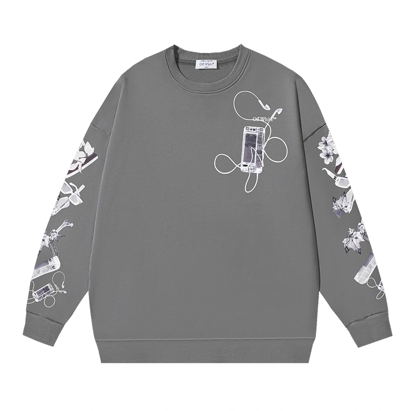 Sporty Off White Hoodies 146785