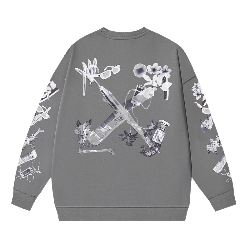 Sporty Off White Hoodies 146785