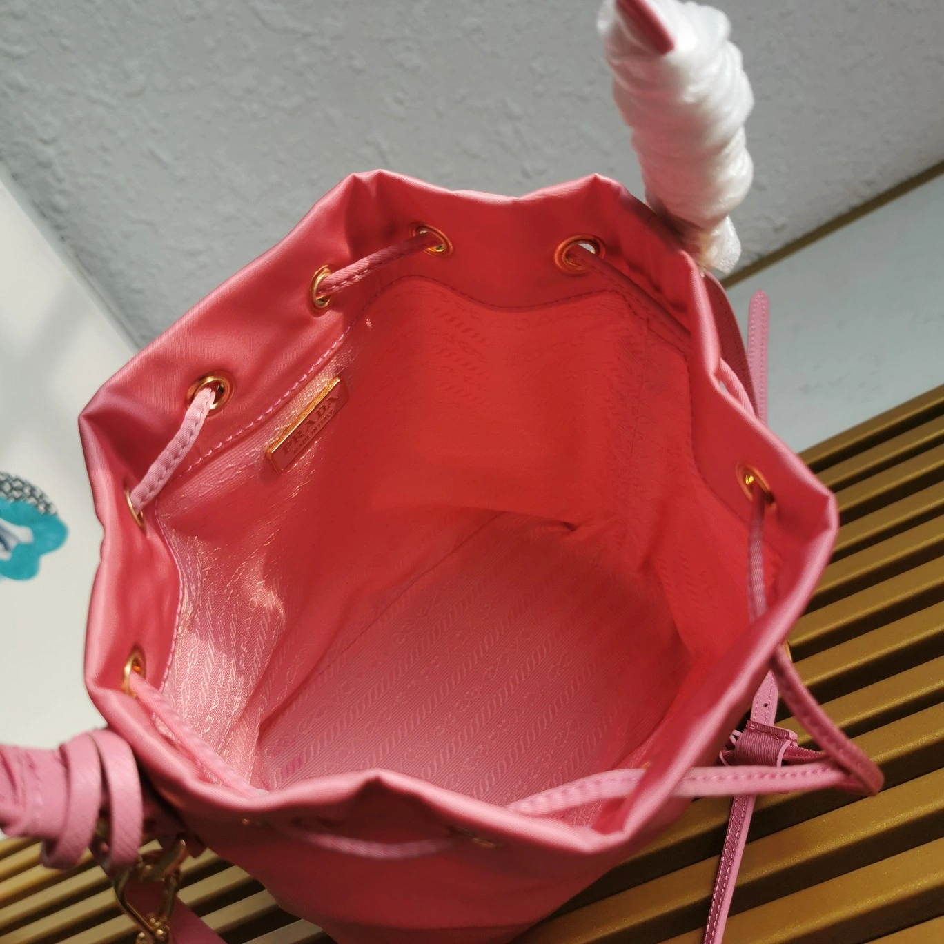 Bold Prada Drawstring Bags 73626