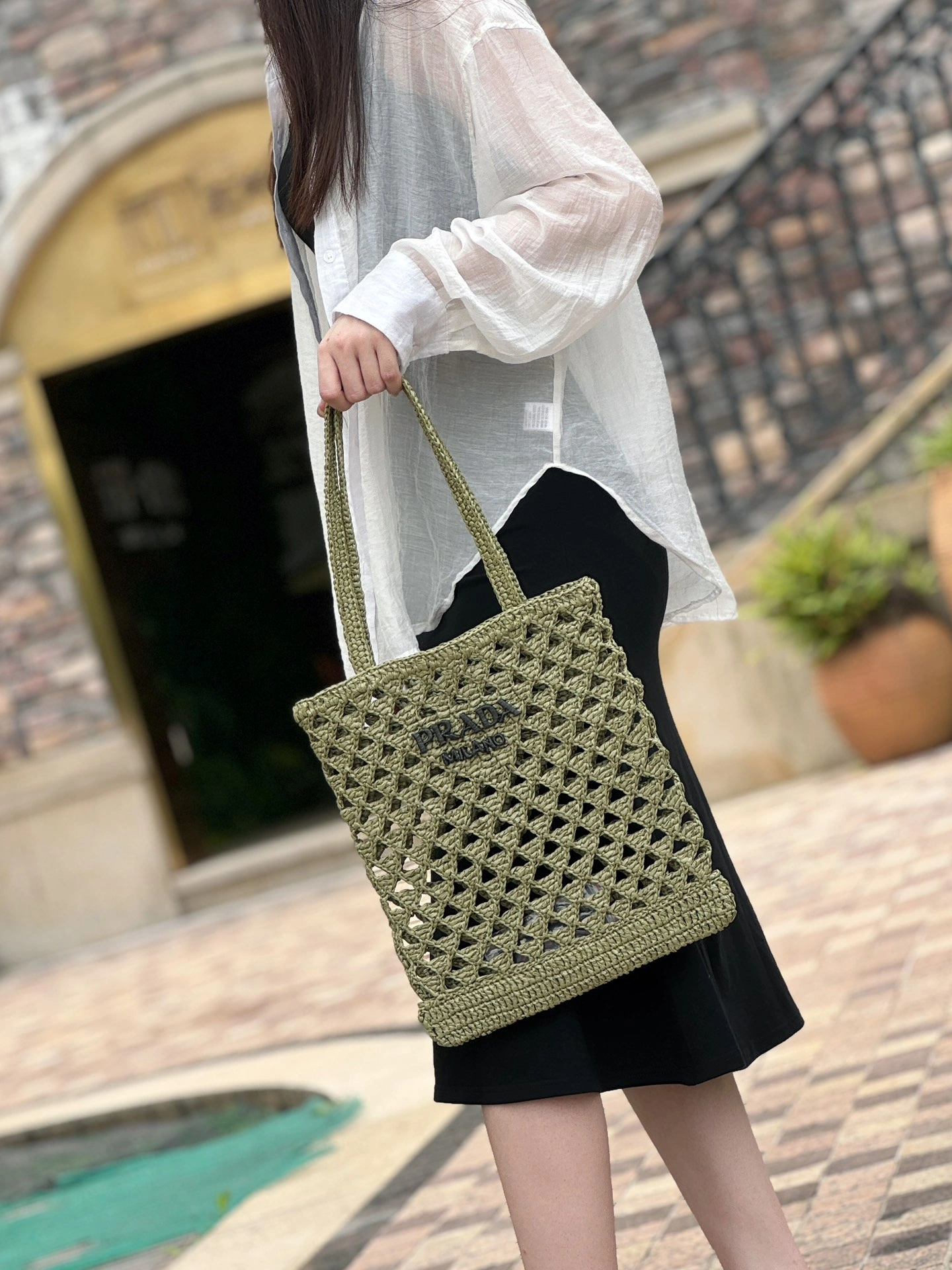 SmoothTexture Prada Shopping Bags 73651