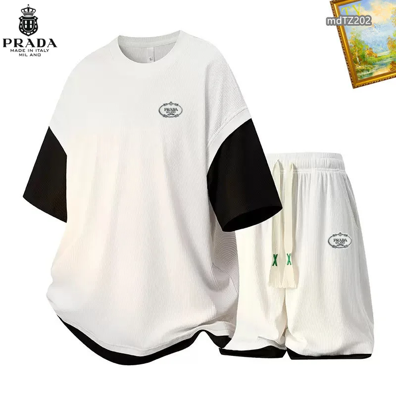 Prada Short Suits Breathable 166661