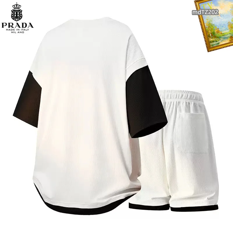 Prada Short Suits Breathable 166661