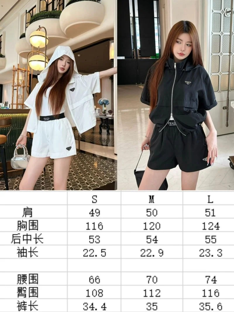 ZipUp Prada Short Suits 166111