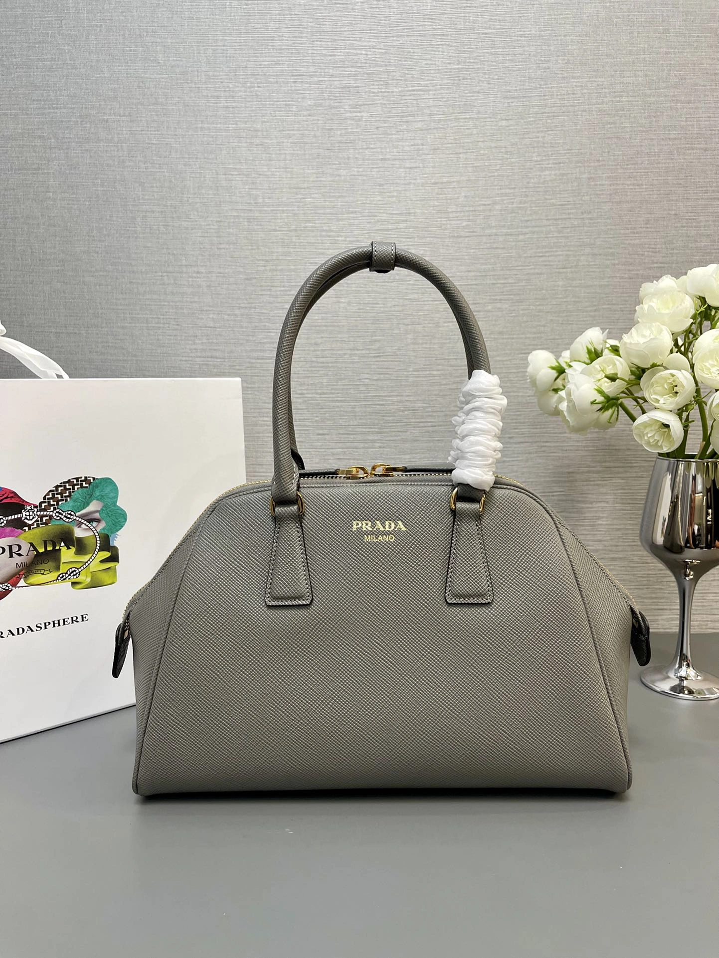 WaterResistant Prada Top Handle Bags 71630