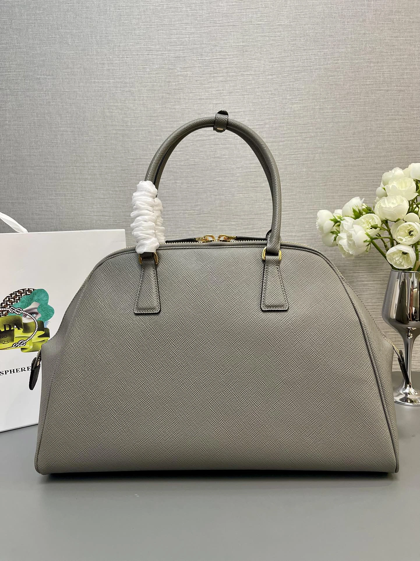 Prada Top Handle Bags Stretchable 71637