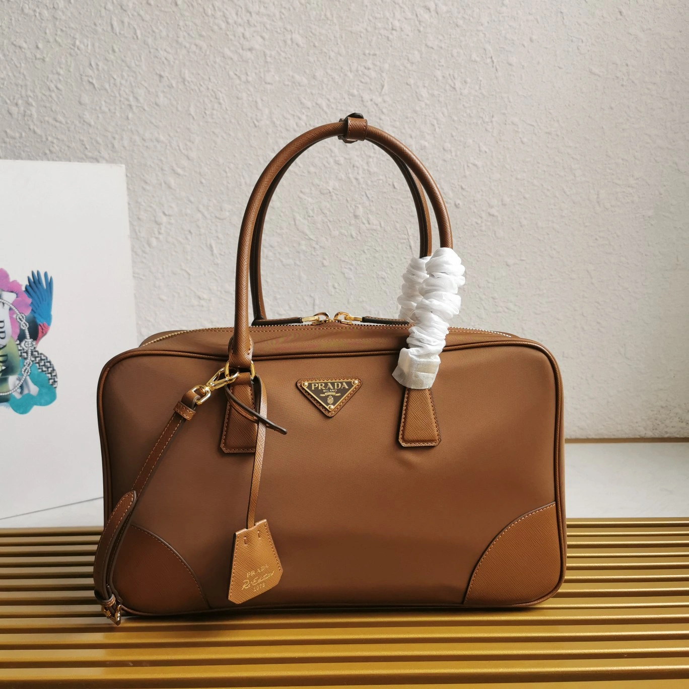 Prada Top Handle Bags Breathable 71546