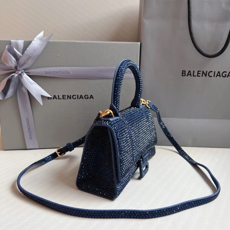 Practical Royal Blue Rhinestone Hourglass Bag with  B-Clasp 70041