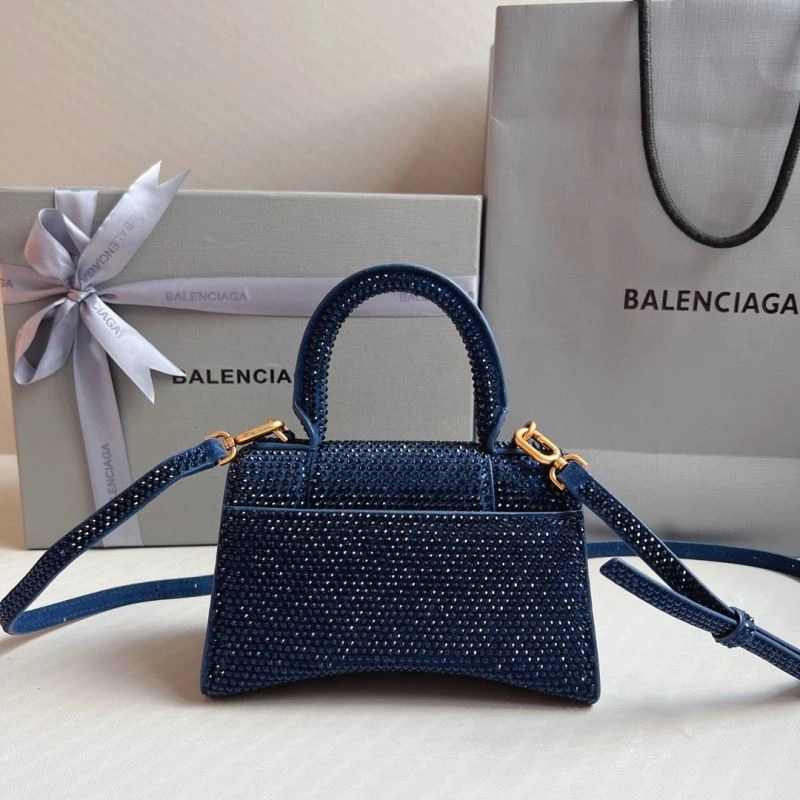 Practical Royal Blue Rhinestone Hourglass Bag with  B-Clasp 70041