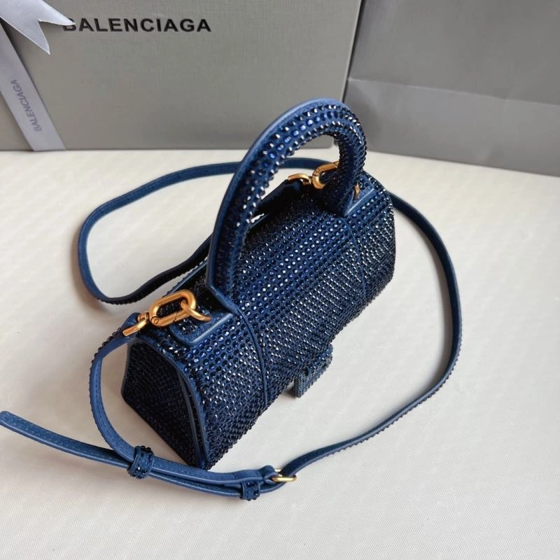 Practical Royal Blue Rhinestone Hourglass Bag with  B-Clasp 70041