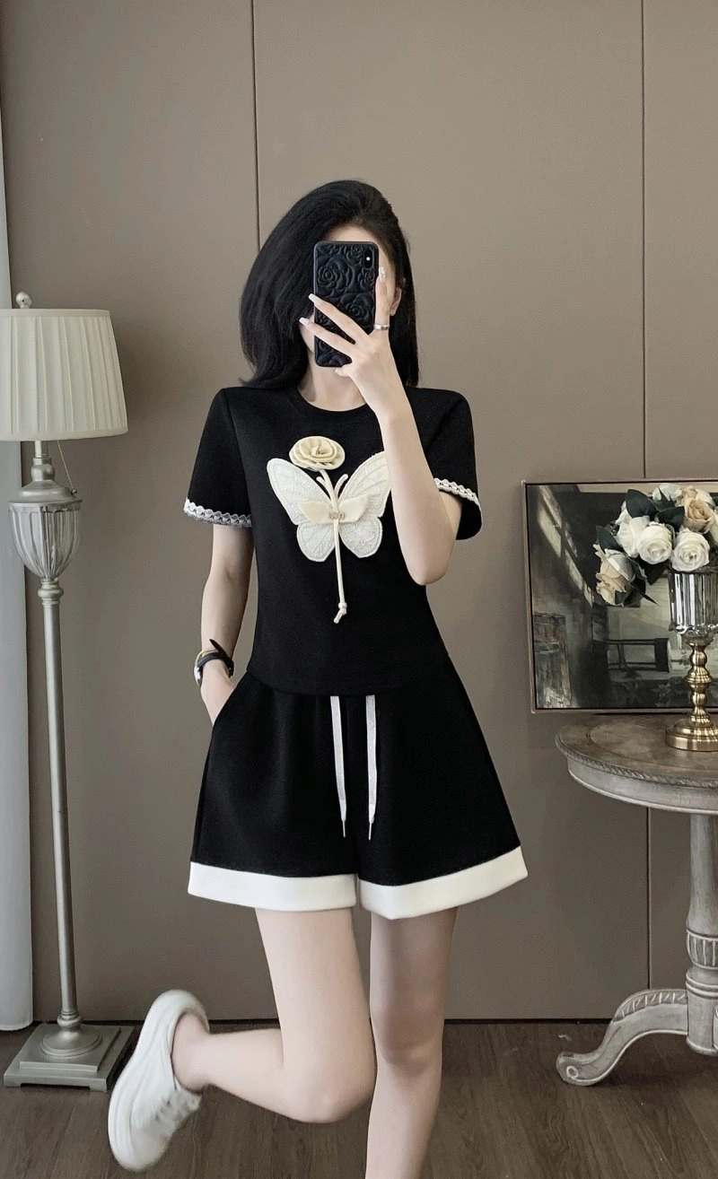 Sporty Unclassified Brand Short Suits 153562