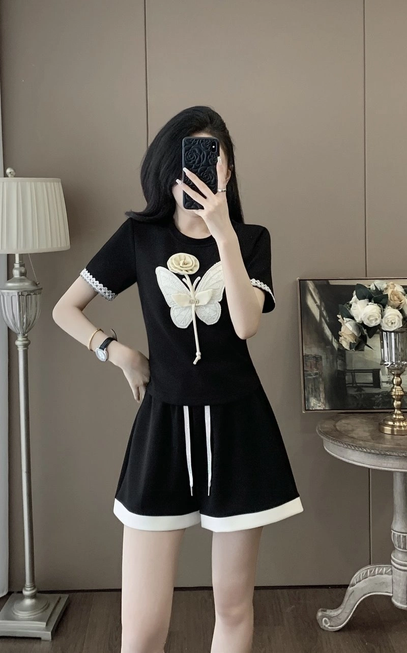 Sporty Unclassified Brand Short Suits 153562