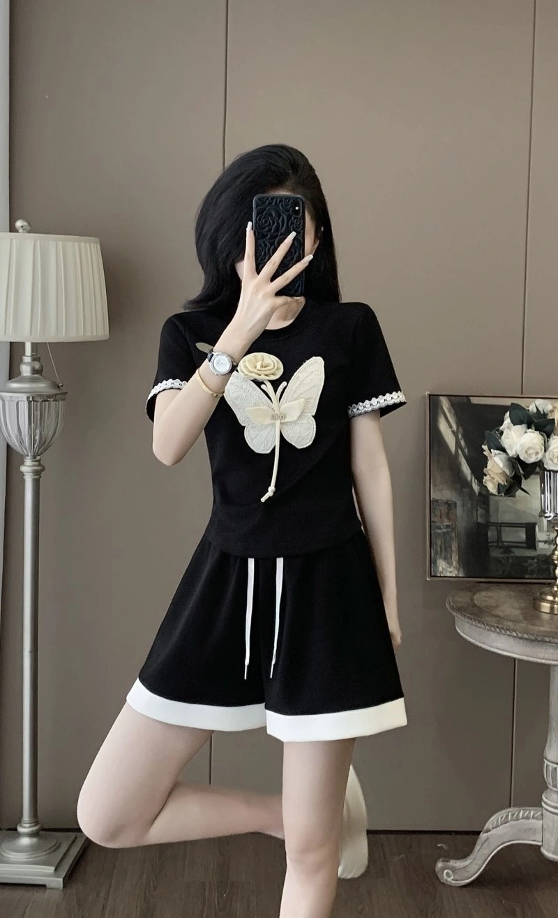 Sporty Unclassified Brand Short Suits 153562